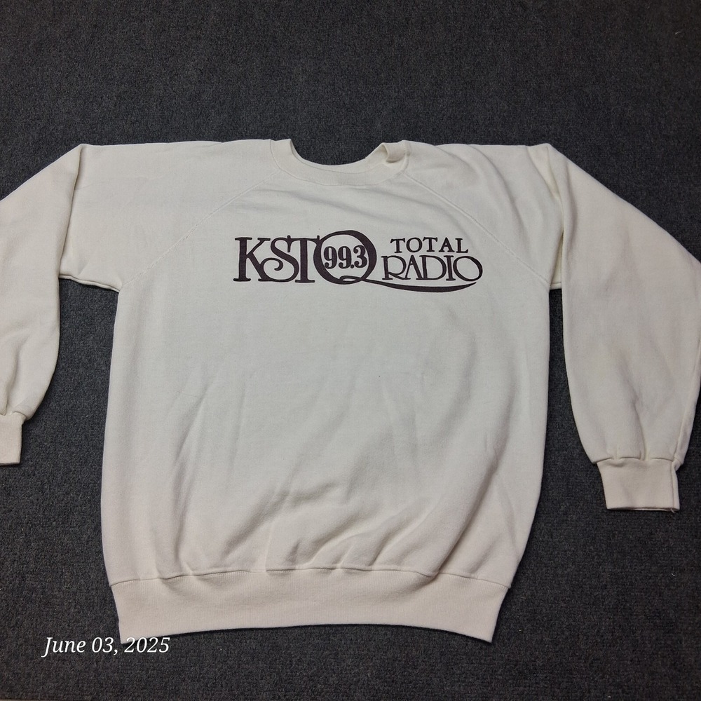 Vintage KST 99.3 Total Radio Sweatshirt Adult Size XXL Hanes Made in USA 90s - Picture 1 of 8